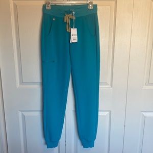 Brand new FIGS scrub pants - Zamora 2.0 jogger - teal, XXS tall